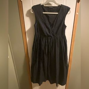 Banana Republic black polka dot dress